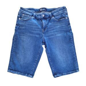 GAP 9" Bermuda Shorts Denim Stretch Jean Shorts Classic Five Pocket Women's 28